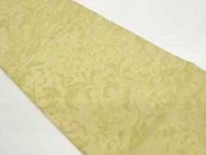 花唐草に狩猟人物模様織出し袋帯